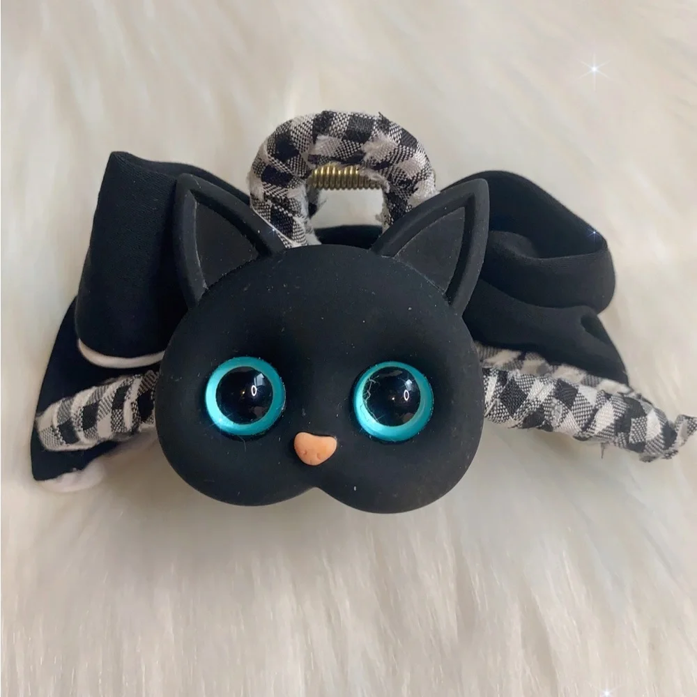 Kawaii black cat large hair claw NEW
